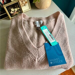 Market & Spruce Women's Pink Sweater